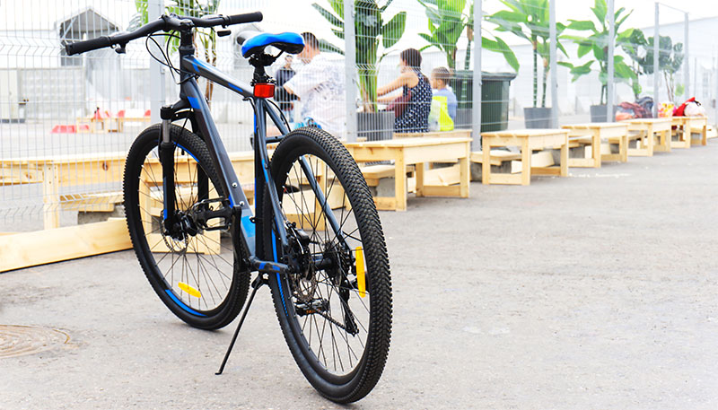 Mountain Bike On The Road